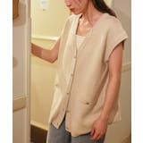 ゴールド釦オーバーニットベスト | titivate | 詳細画像6 