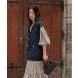 ゴールド釦オーバーニットベスト | titivate | 詳細画像8 