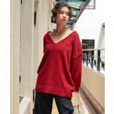 ルーズ深Vネックニットプルオーバー | titivate | 詳細画像25 