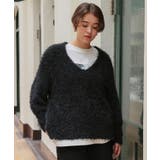 ポコポコシャギーオーバーサイズVネックニット | titivate | 詳細画像28