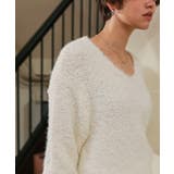 ポコポコシャギーオーバーサイズVネックニット | titivate | 詳細画像17