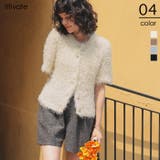 ハーフスリーブシャギーニットトップス | titivate | 詳細画像1