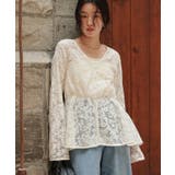 Vネックペプラムデザインレースブラウス | titivate | 詳細画像4 