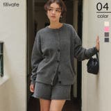 クルーネックオーバーニットカーディガン | titivate | 詳細画像1 