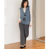 Vネックオーバーサイズシャギーニットベスト | titivate | 詳細画像11 