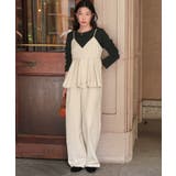 ペプラムキャミソールトップスドッキングオールインワン | titivate | 詳細画像14 