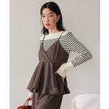 ペプラムキャミソールトップスドッキングオールインワン | titivate | 詳細画像26 