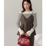 ペプラムキャミソールトップスドッキングオールインワン | titivate | 詳細画像11 