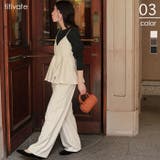 ペプラムキャミソールトップスドッキングオールインワン | titivate | 詳細画像1 