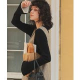 配色シアードッキングフレアスリーブリブニット | titivate | 詳細画像12 