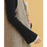 配色シアードッキングフレアスリーブリブニット | titivate | 詳細画像14 