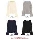 配色シアードッキングフレアスリーブリブニット | titivate | 詳細画像20 