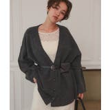 深Vネックルーズニットカーディガン | titivate | 詳細画像6