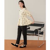 フラワー刺繍ペプラムニットトップス | titivate | 詳細画像13 