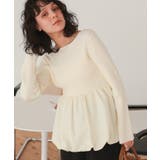 ヘムバルーンドッキングボートネックリブニット | titivate | 詳細画像7 