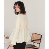 ヘムバルーンドッキングボートネックリブニット | titivate | 詳細画像8 