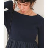 ヘムバルーンドッキングボートネックリブニット | titivate | 詳細画像13 