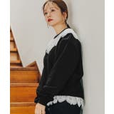 レースドッキングデザインスウェット | titivate | 詳細画像15 