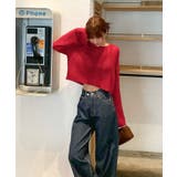 前後2wayリボンデザインシアーローゲージニット | titivate | 詳細画像5 