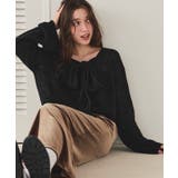 前後2wayリボンデザインシアーローゲージニット | titivate | 詳細画像12 