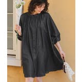 ギャザーボリュームシルエットデニムワンピース | titivate | 詳細画像7 