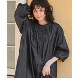 ギャザーボリュームシルエットデニムワンピース | titivate | 詳細画像9 