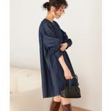 ギャザーボリュームシルエットデニムワンピース | titivate | 詳細画像16 