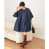 ギャザーボリュームシルエットデニムワンピース | titivate | 詳細画像18 