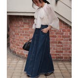 ハイウエストボリュームフレアデニムスカート | titivate | 詳細画像12 