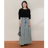 ハイウエストボリュームフレアデニムスカート | titivate | 詳細画像20 