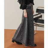 ハイウエストボリュームフレアデニムスカート | titivate | 詳細画像23 