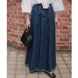 ハイウエストボリュームフレアデニムスカート | titivate | 詳細画像2 