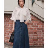 ハイウエストボリュームフレアデニムスカート | titivate | 詳細画像4 