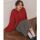 ハンドライクボートネックケーブルニット | titivate | 詳細画像3 