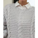 ハンドライクボートネックケーブルニット | titivate | 詳細画像10 