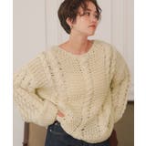 ハンドライクボートネックケーブルニット | titivate | 詳細画像11 