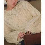 ハンドライクボートネックケーブルニット | titivate | 詳細画像13 