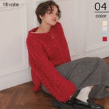 ハンドライクボートネックケーブルニット | titivate | 詳細画像1 