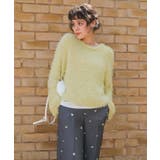 リボンヤーンクロップド丈ニット | titivate | 詳細画像20 