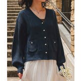 ポケット付きパールボタンニットカーディガン | titivate | 詳細画像3 