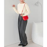 なめらか手触りカシミヤタッチボートネックニット | titivate | 詳細画像3 