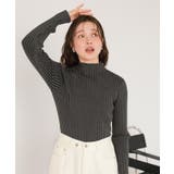 ウォッシャブルボトルネック配色デザインニット | titivate | 詳細画像24