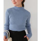 ウォッシャブルボトルネック配色デザインニット | titivate | 詳細画像32