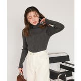 ウォッシャブルボトルネック配色デザインニット | titivate | 詳細画像6