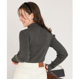 ウォッシャブルボトルネック配色デザインニット | titivate | 詳細画像7