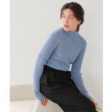 ウォッシャブルボトルネック配色デザインニット | titivate | 詳細画像14