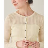 前後2wayウォッシャブルリブシアーニットカーディガン | titivate | 詳細画像4 