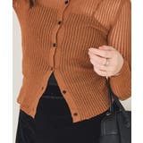 前後2wayウォッシャブルリブシアーニットカーディガン | titivate | 詳細画像5 