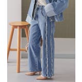 サイドフリンジワイドデニムパンツ | titivate | 詳細画像9 