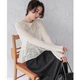 ペプラムシルエットレーストップス | titivate | 詳細画像4 